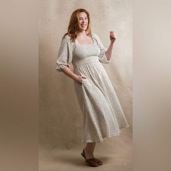 Neuflora HARTSELLE Blue Floral Dress Women's Small - Picture 8 of 10